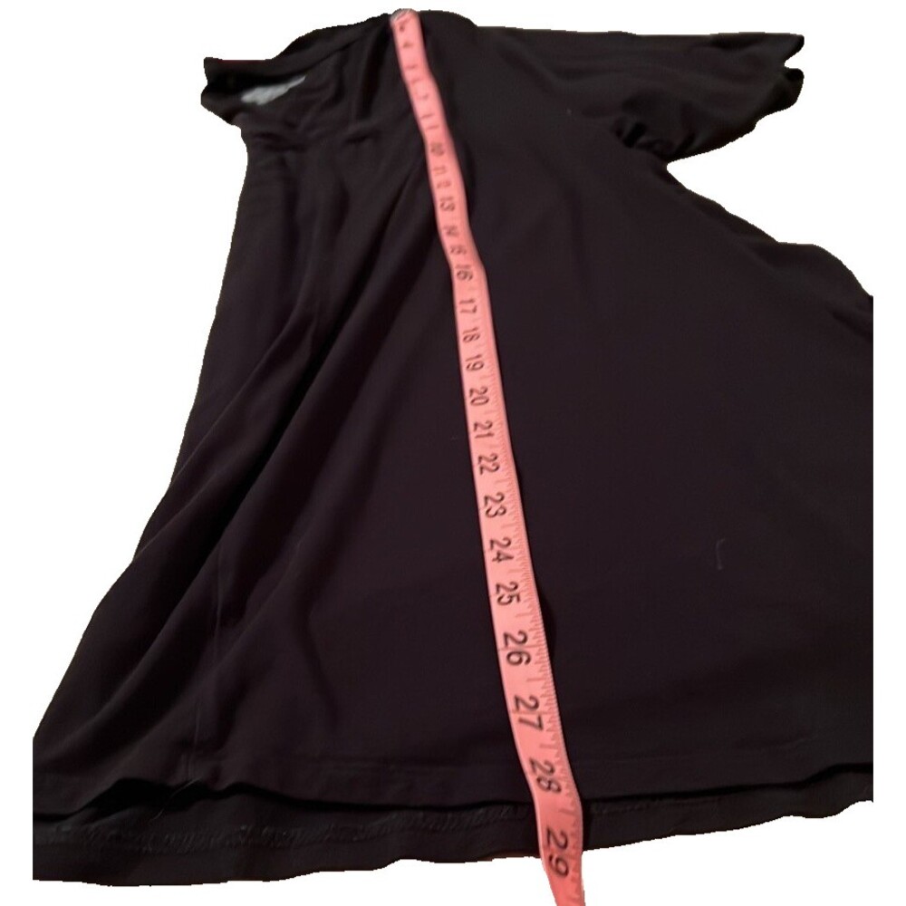 Lane Bryant - Women's 2X Blouse Black Stretch V Neck Tee Shirt - Picture 9 of 9